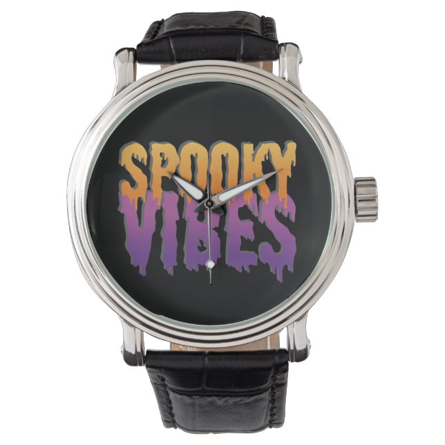 Spooky Vibes Reese's Peanut Butter Cups Breath Sav Horloge (Voorkant)