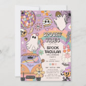 Spooky Vibes Retro Fun Halloween Party Kaart (Voorkant)