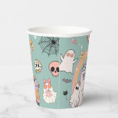 Spooky Vibes Retro Fun Halloween Party Papieren Bekers (Rechts)