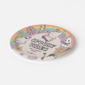 Spooky Vibes Retro Fun Halloween Party Papieren Bordje (Gekanteld)