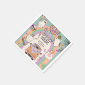 Spooky Vibes Retro Fun Halloween Party Servet (Hoek)