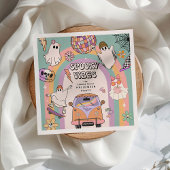 Spooky Vibes Retro Fun Halloween Party Servet