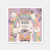 Spooky Vibes Retro Fun Halloween Party Servet (Voorkant)