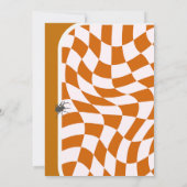 Spooky Vibes Retro Geruite Halloween Verjaardag Kaart (Achterkant)