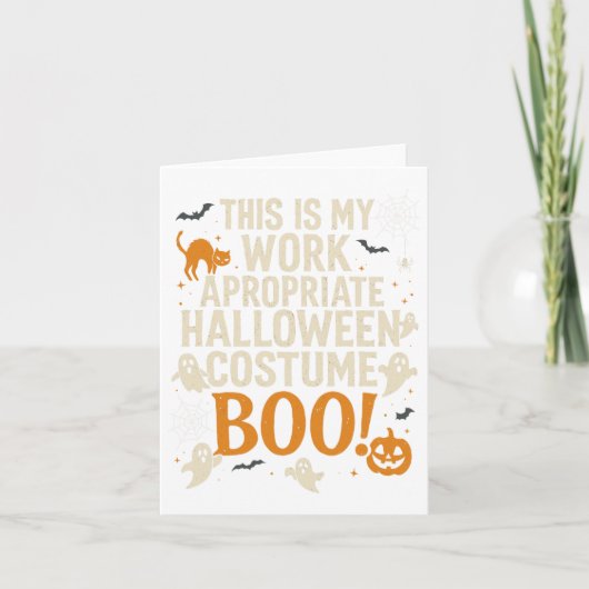 Spooky Vibes Retro Ghost Coquette Bow Halloween Wo Kaart (Voorkant)