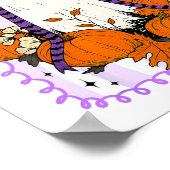 Spooky Vibes Retro Ghost Coquette Bow Halloween Wo Poster (Hoek)