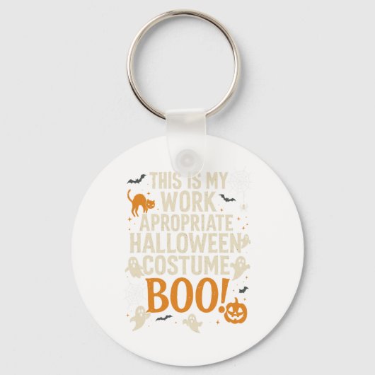 Spooky Vibes Retro Ghost Coquette Bow Halloween Wo Sleutelhanger (Voorkant)