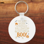 Spooky Vibes Retro Ghost Coquette Bow Halloween Wo Sleutelhanger (Voorkant)