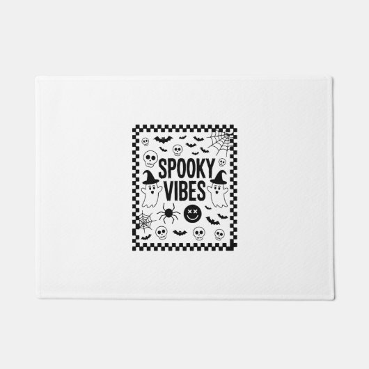 Spooky Vibes Retro Halloween Deurmat (Voorkant)