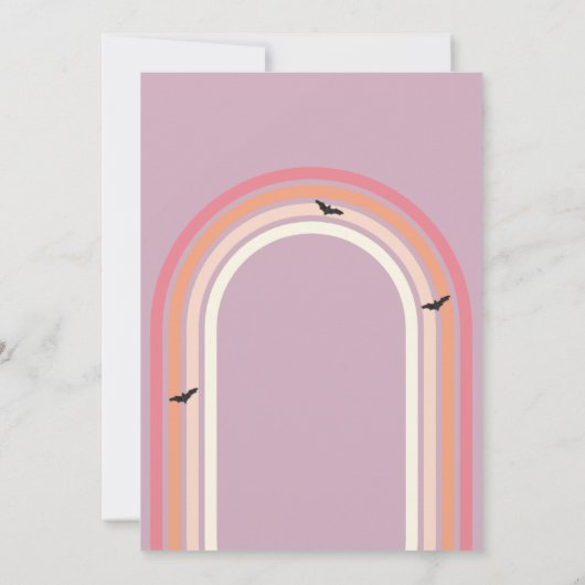 Spooky Vibes Retro Halloween Ghost Birthday Kaart (Achterkant)