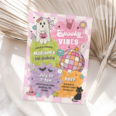 Spooky Vibes Retro Halloween Ghost Birthday Kaart