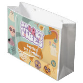 Spooky vibes retro  halloween kids birthday groot cadeauzakje (Voorkant Gekanteld)