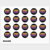 Spooky Vibes Ronde Sticker (Vel)