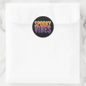 Spooky Vibes Ronde Sticker (Tas)