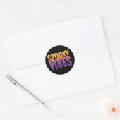 Spooky Vibes Ronde Sticker (Envelop)