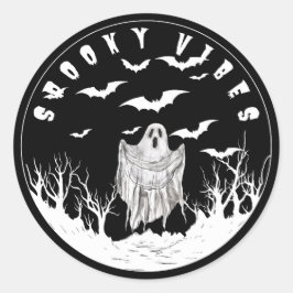 Spooky Vibes Ronde Sticker