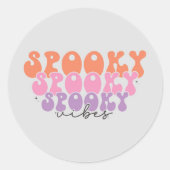 Spooky Vibes Ronde Sticker (Voorkant)