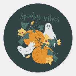Spooky Vibes Ronde Sticker