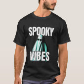 Spooky vibes Schattigee geest in zonnebril Funny H T-shirt (Voorkant)