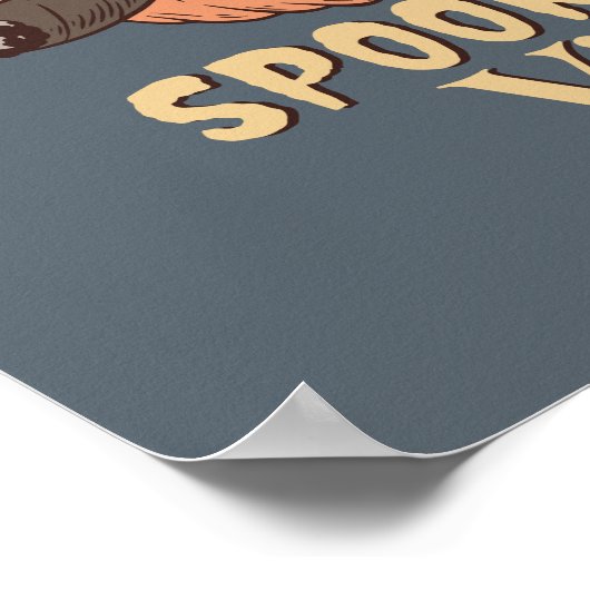 Spooky Vibes Smoking Jack O Lantern Halloween Poster (Hoek)