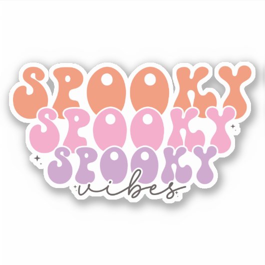 Spooky Vibes Sticker (Voorkant)