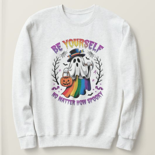 Spooky Vibes Sweatshirt Positieve Vibes voor LGBTQ (Design voorkant)