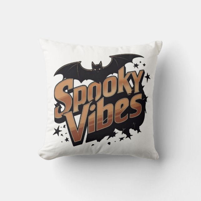 Spooky Vibes-T-shirt Kussen (Voorkant)