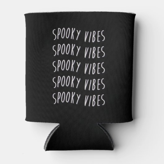 spooky vibes typography blikjeskoeler (Voorkant)