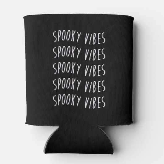 spooky vibes typography blikjeskoeler (Achterkant)