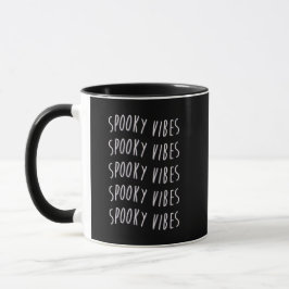 spooky vibes typography mok