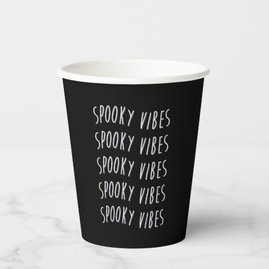 spooky vibes typography papieren bekers (Voorkant)