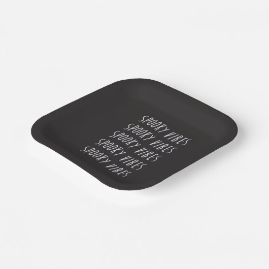 spooky vibes typography papieren bordje (Gebogen)