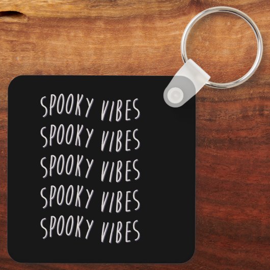 spooky vibes typography sleutelhanger (Achterkant)