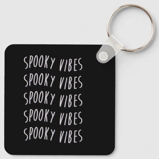 spooky vibes typography sleutelhanger (Achterkant)
