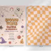 Spooky Vibes verjaardagsuitnodiging Kaart