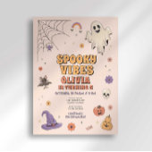 Spooky Vibes verjaardagsuitnodiging Kaart