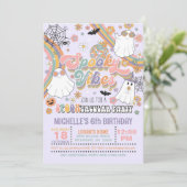 Spooky Vibes Verjaardagsuitnodiging - Meisje (Paar Kaart (Staand voorkant)