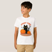 Spooky Vibes voor Grappig Halloween Kinder T-shirt (Voorkant volledig)