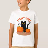 Spooky Vibes voor Grappig Halloween Kinder T-shirt (Voorkant)