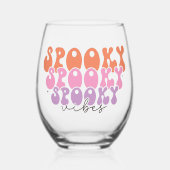 Spooky Vibes Wijnglas Zonder Voet (Voorkant)