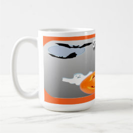 Spooky Vibes with Orange Border Koffiemok