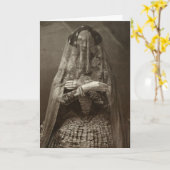 Spooky Victoriaans foto van dode vrouw in de pers Kaart (Gele Bloem)