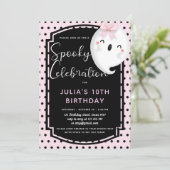 Spooky Viering Spook Meisje Verjaardag Kaart (Staand voorkant)