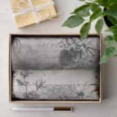 Spooky Vintage Halloween Spider & Raven Ephemera Tissuepapier (Geschenk)