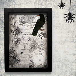 Spooky Vintage Halloween Spider & Raven Ephemera Tissuepapier