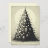 Spooky Vintage Kerstboom Horror Gothic Feestdagenkaart (Voorkant / Achterkant)