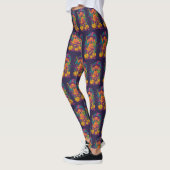 Spooky Vizsla Hond Halloween Heks en Pompoen Leggings (Links)