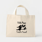 Spooky vliegende heksen op bezemsteel trick or tre mini tote bag (Voorkant)