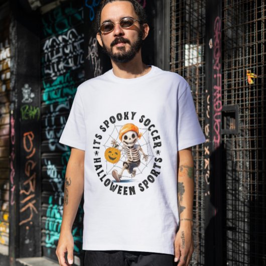 Spooky voetbal halloween sporten t-shirt