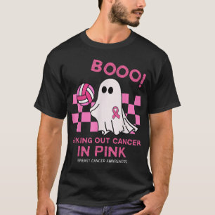Spooky volleybal Halloween borstkanker Awarenes T-shirt